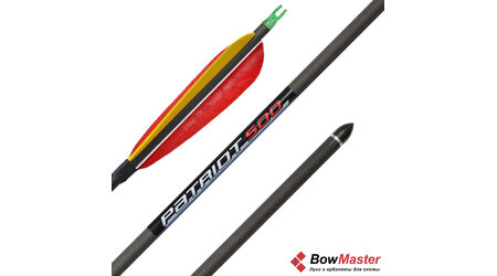 купите Карбоновая стрела для лука Bowmaster Patriot 500 с натуральным оперением 5 дюймов в Саратове