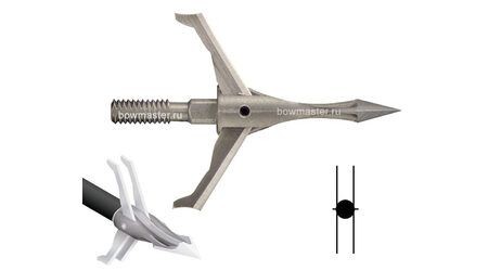 купите Охотничьи наконечники CarbonExpress F-15 Expandable Dual Blade раскрывающиеся, 100 гран, 5 лезвий (3 шт.) в Саратове