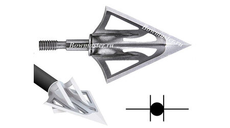 купите Наконечники охотничьи Carbon Express F-15 Fixed Dual Blade фиксированные, 100 и 125 гран, 6 лезвий (3 шт.) в Саратове