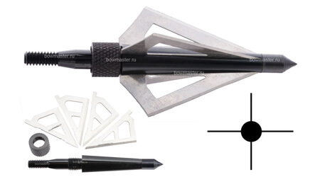 купите Наконечники охотничьи Man-kung MK-4BAL фиксированные, 100 гран, 4 лезвия (3 шт.) в Саратове