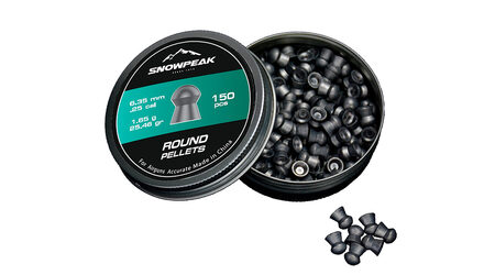 купите Свинцовые пульки для пневматики SnowPeak Round калибр 6.35 мм в Саратове